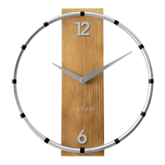 Dřevěné hodiny LAVVU COMPASS Wood LCT1091