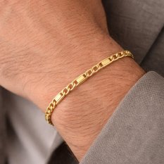 Pánský zlatý náramek 21 cm CBAH0039
