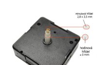 Hodinový strojek s příslušenstvím UTS Quartz-Movement 26,2 mm