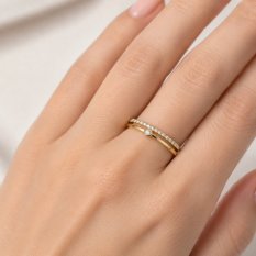 Elegantní zlatý prsten ze žlutého zlata ZR0270XJ71-7057