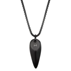 Řetízek s destičkou AZE JEWELS Triangle - Noir AZ-NL003-B-070