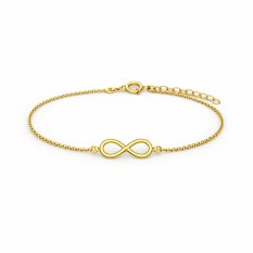 MINET Elegantní zlatý náramek nekonečno JMG0267WGB17