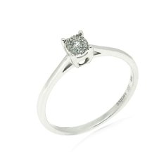 Zásnubní prsten z bílého zlata s diamantem RAG00164