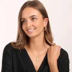 Pozlacený stříbrný přívěsek KŘÍŽEK SVLP1432X75GO00