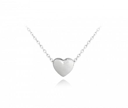 Stříbrný náhrdelník MINET LOVE se srdíčkem JMAN0217SN45