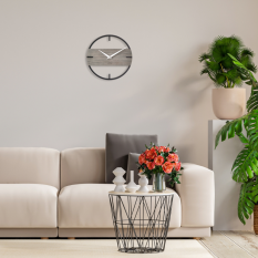 LAVVU Stylové dřevěné hodiny LOFT v industriálním vzhledu LCT4011