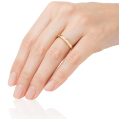 Zlatý prsten se zirkonem KO-226811814Z56