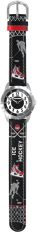 CLOCKODILE Svítící černé chlapecké hodinky HOKEJ CWB0110