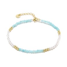 Stříbrný náramek amazonit XBA15-2