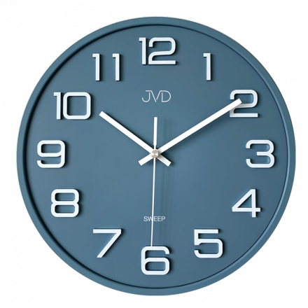 Nástěnné hodiny JVD SWEEP modré HX2472.4