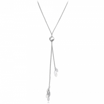 MINET Moderní stříbrný visací náhrdelník s drobnými přívěsky JMAS0189SN75