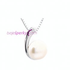 Přívěsek s perlou z bílého zlata KO-246811765BP