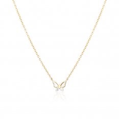 Stříbrný náhrdelník pozlacený SVLN0363X61GO45