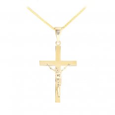 Zlatý křížek s postavou Ježíše Krista ZP0066XJ71-1100