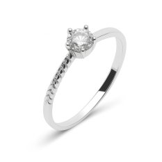 Prsten z bílého zlata se zirkonem KO-226812359/50B