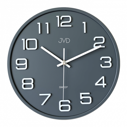 Nástěnné hodiny JVD SWEEP šedé HX2472.1