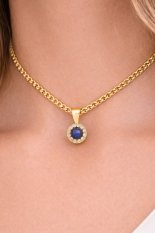 Zlatý přívěsek s tmavou perlou HELP-165