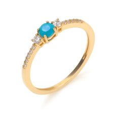 Zlatý prsten se zirkony KLOP-111Z