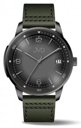 Stylové pánské náramkové hodinky na koženém řemínku JC417.5