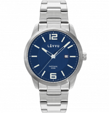 20 ATM Pánské hodinky se safírovým sklem LAVVU DYKKER Blue LWM0191
