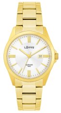 LAVVU Pánské hodinky se safírovým sklem HALLAND Gold LWM0302