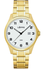 LAVVU Ocelové pánské hodinky GLIMT Gold LWM0323