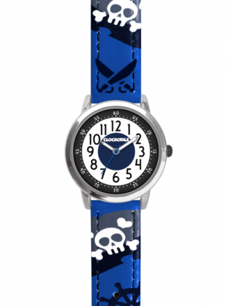 CLOCKODILE Svítící modré chlapecké hodinky PIRÁTI CWB0060