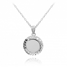 Broušený stříbrný náhrdelník MINET JMAS0120SN45