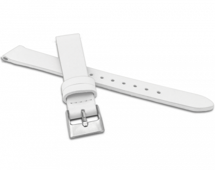 Prodloužený bílý řemínek XXL MINET z luxusní kůže Top Grain MSSXW18 - 18 mm