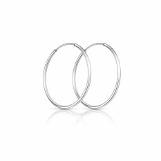 MINET Stříbrné náušnice KRUHY 2 cm JMAN0136SE20