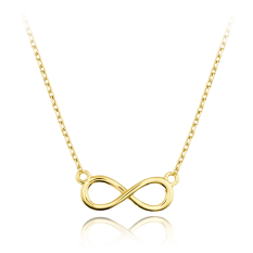 MINET Elegantní zlatý náhrdelník nekonečno JMG0267WGN45