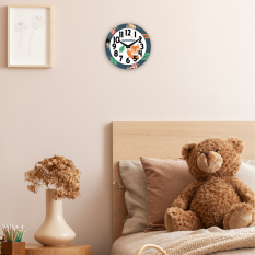 CLOCKODILE Dětské nástěnné hodiny modré s liškou CCT0031