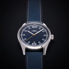 Pánské automatické hodinky PRIM Bold - D - ocelové pouzdro - modrý/bílý číselník W01P.13239.D