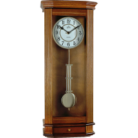 Dřevěné kyvadlové hodiny s praktickou zásuvkou E05.3892.50