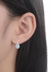 Náušnice z bílého zlata s topazem EAG00101