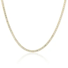 Luxusní pozlacený stříbrný náhrdelník zdobený zirkony SVLN0667XJ6GO45