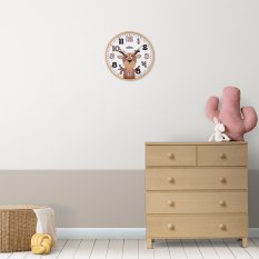 Dětské designové hodiny bílé/světle hnědé Prim E07P.4261.5300