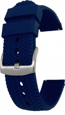 Modrý strukturovaný silikonový řemínek na hodinky LS01L22 - 22 mm