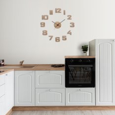 Dřevěné nalepoavcí designové hodiny světle hnědé PRIM Veneer - B E07P.4258.51