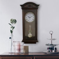Dřevěné kyvadlové nástěnné hodiny E05.3893.54