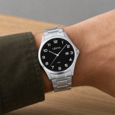 LAVVU Ocelové pánské hodinky GLIMT Black LWM0322