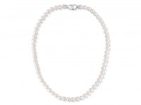 Luxusní stříbrný perlový náhrdelník SVLN0010SD2P150