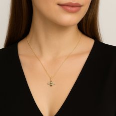 Zlatý přívěsek včelka se zirkony KLOP-060