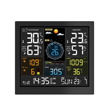 Solight profesionální smart WIFI meteostanice TE93WiFi