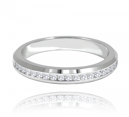 MINET stříbrný snubní prsten s bílými zirkony JMAN0450SR51