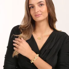 Pozlacený stříbrný náhrdelník SVLN0934S75GO45