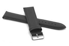Kožený černý řemínek Diloy Basic Essential CPP205EL.01.24 - 24 mm