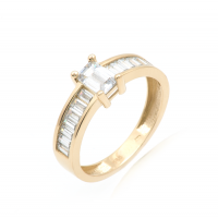 Zlatý prsten se zirkony ALVP-289