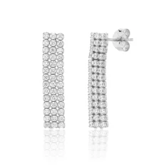 Visací stříbrné náušnice se zirkony SVLE3357XJ6BI00