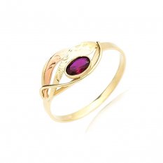 Zlatý prsten s rubínem KO-2266021703/62